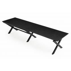 Išskleidžiamas stalas ARMANDO 200(360)x103 black beton/ black