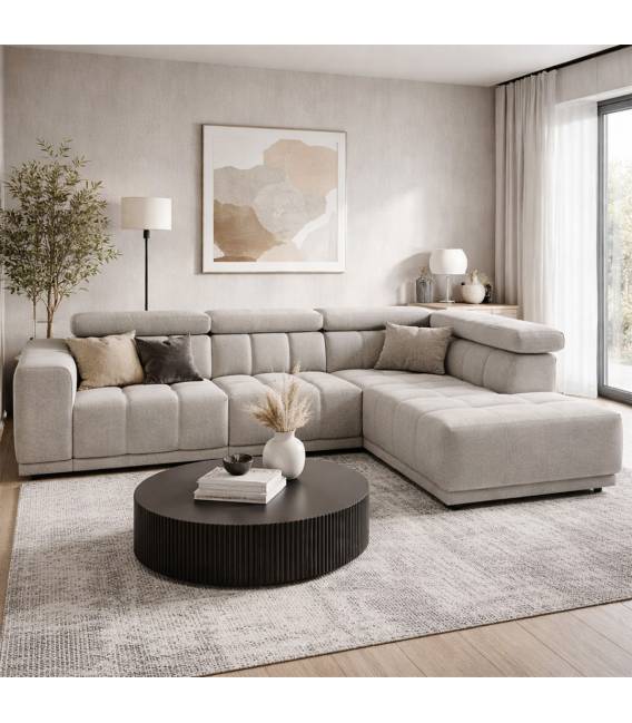 Minkštas kampas GUSTO 282x234 rusvas