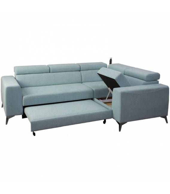 Minkštas kampas HERON 256x190 žydras