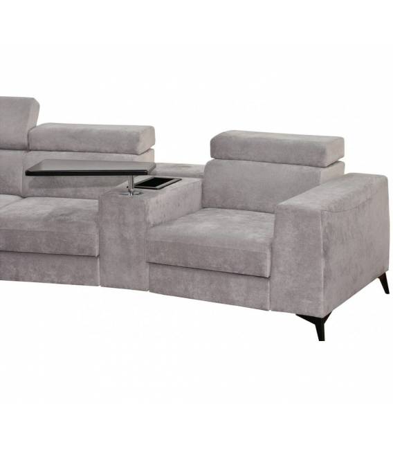 Minkštas kampas HERON 256x365 pilkas