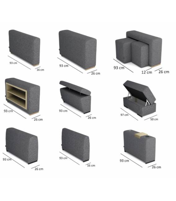 Sofa-lova HERON 249x99 rožinė