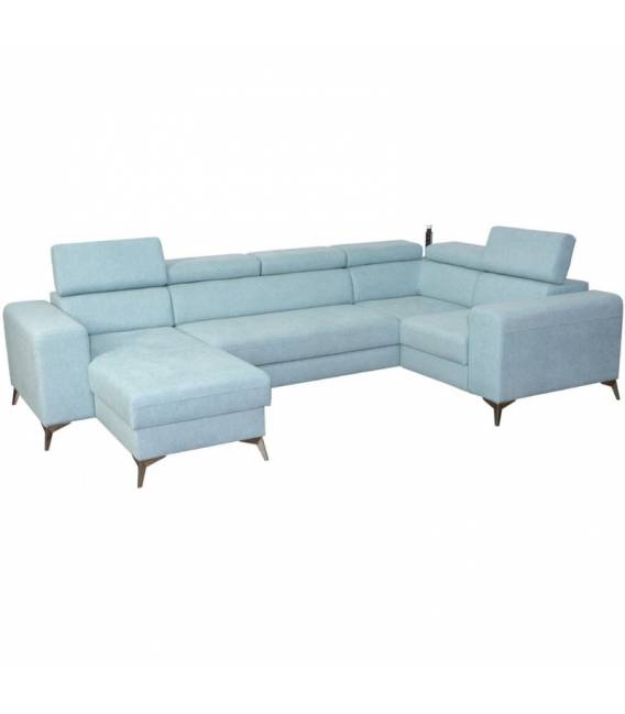 Minkštas kampas HERON U 321x222 melsvas