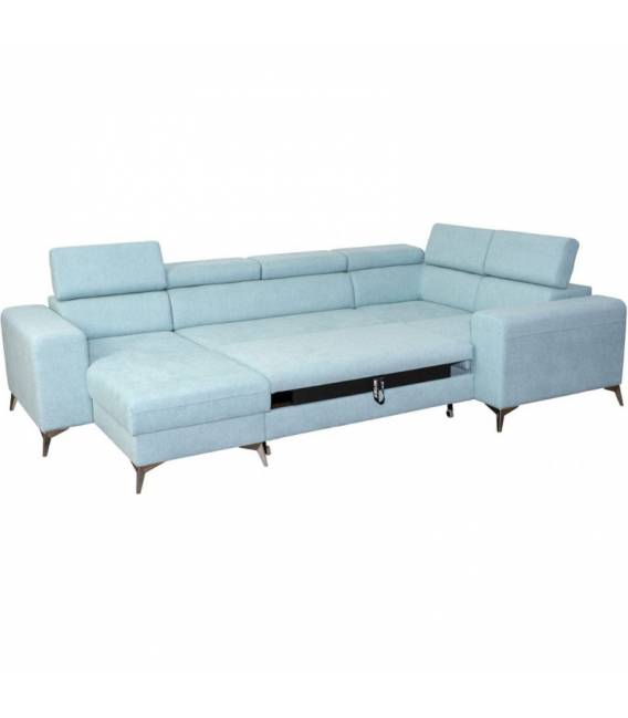 Minkštas kampas HERON U 321x222 melsvas