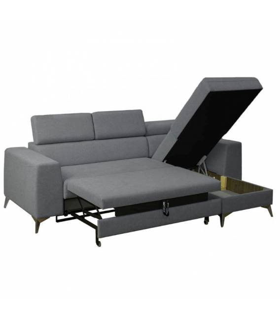 Minkštas kampas HERON 258x192 pilkas