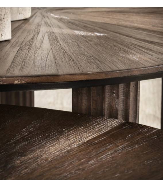 Kavos staliukų komplektas MAYA 61x75 rudas (2vnt.)