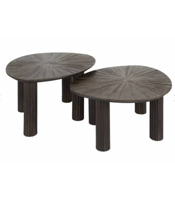 Kavos staliukų komplektas MAYA 61x75 rudas (2vnt.)