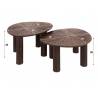 Kavos staliukų komplektas MAYA 61x75 rudas (2vnt.)