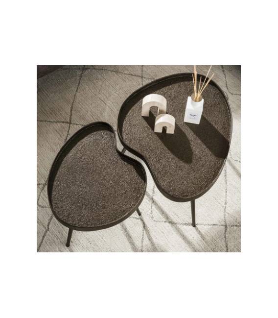 Kavos staliukų komplektas CONTOUR 60x50/60x80 rudas (2vnt.)