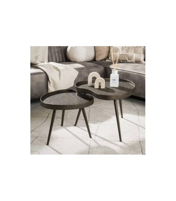 Kavos staliukų komplektas CONTOUR 60x50/60x80 rudas (2vnt.)