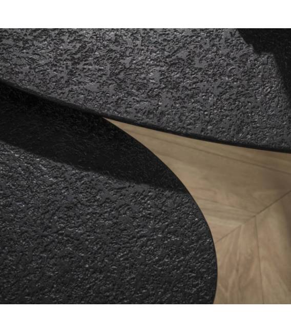 Kavos staliukų komplektas METALLIC 47x61/59x80 tamsiai pilkas (2vnt.)