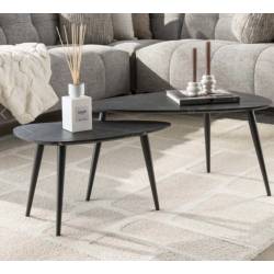 Kavos staliukų komplektas ONYX 33x60/44x80 tamsiai pilka