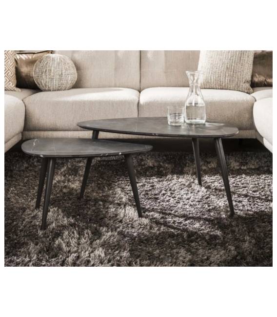 Kavos staliukų komplektas ONYX 33x60/44x80 tamsiai pilka