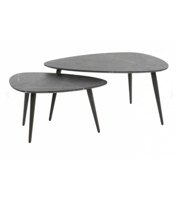 Kavos staliukų komplektas ONYX 33x60/44x80 tamsiai pilka