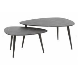 Kavos staliukų komplektas ONYX 33x60/44x80 tamsiai pilka