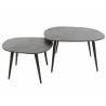 Kavos staliukų komplektas ORGA 60x64/ 79x85 tamsiai pilka (2vnt.)