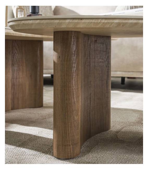 Kavos staliukų komplektas TRAVA 53x65/ 44x88 rudas (2vnt.)