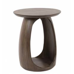 Šoninis staliukas FLOW Ø45 tamsiai rudas