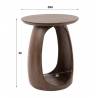 Šoninis staliukas FLOW Ø45 tamsiai rudas