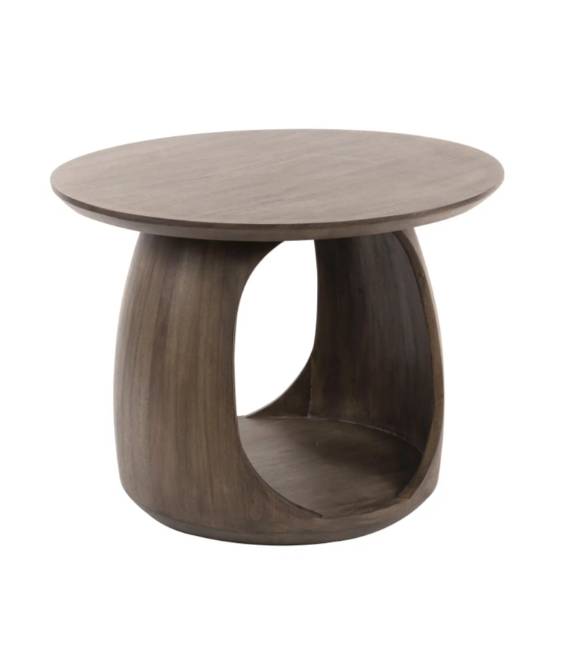 Šoninis staliukas FLORA Ø60 rudas