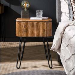 Naktinis staliukas WAVE 40x45 rudas