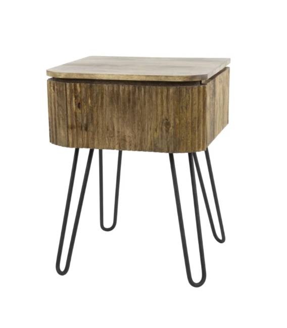 Naktinis staliukas WAVE 40x45 rudas