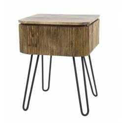 Naktinis staliukas WAVE 40x45 rudas