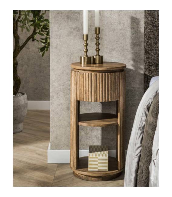 Naktinė spintelė WAVO Ø30 ruda