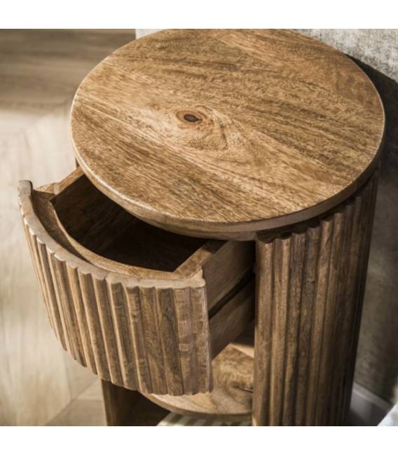 Naktinė spintelė WAVO Ø30 ruda