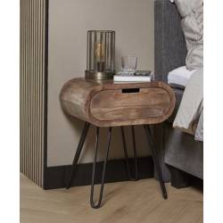 Naktinis staliukas BARREL 35x50 rudas