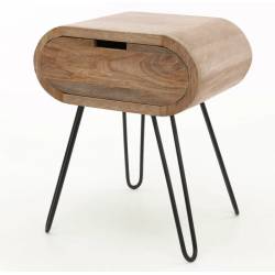 Naktinis staliukas BARREL 35x50 rudas