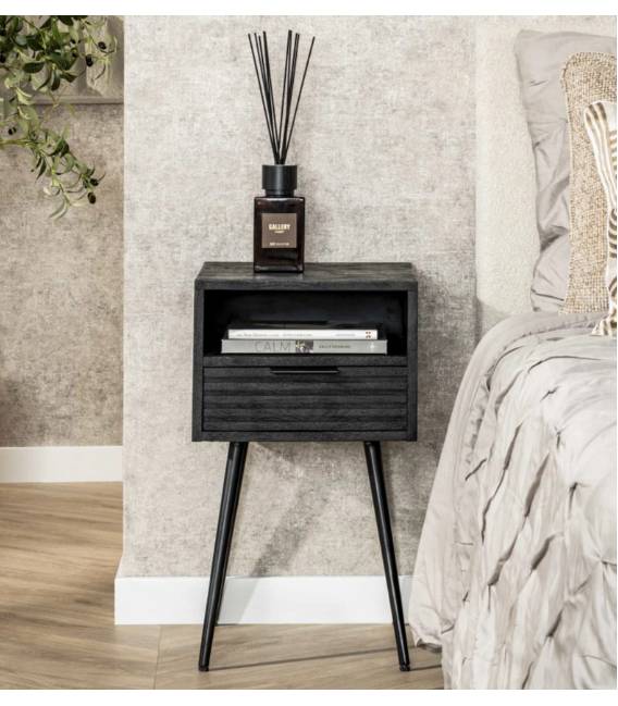 Naktinis staliukas MARINA 35x35 juodas