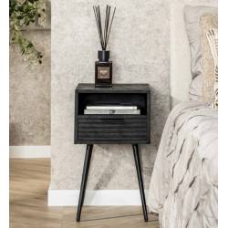 Naktinis staliukas MARINA 35x35 juodas
