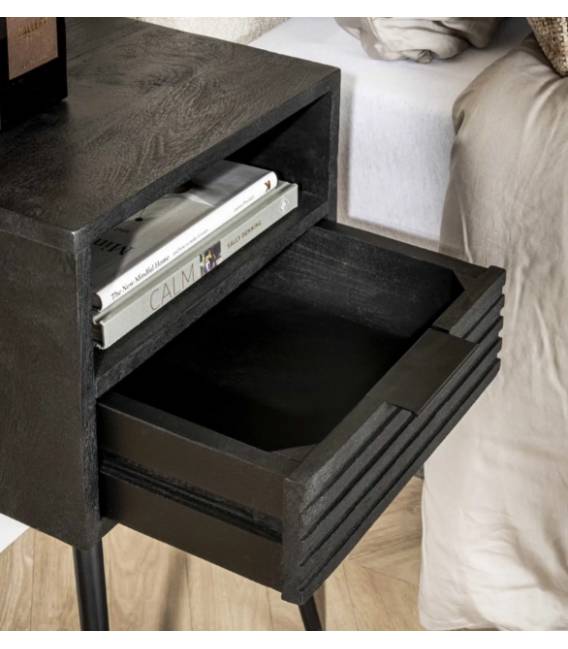 Naktinis staliukas MARINA 35x35 juodas