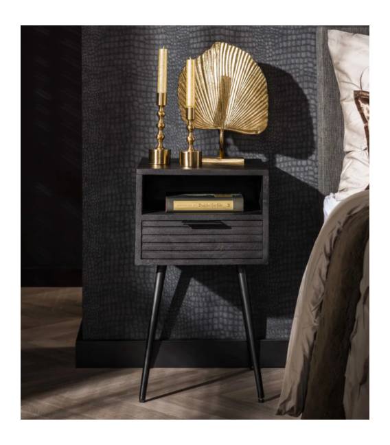 Naktinis staliukas MARINA 35x35 juodas