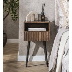 Naktinis staliukas CARVE 35x35 rudas