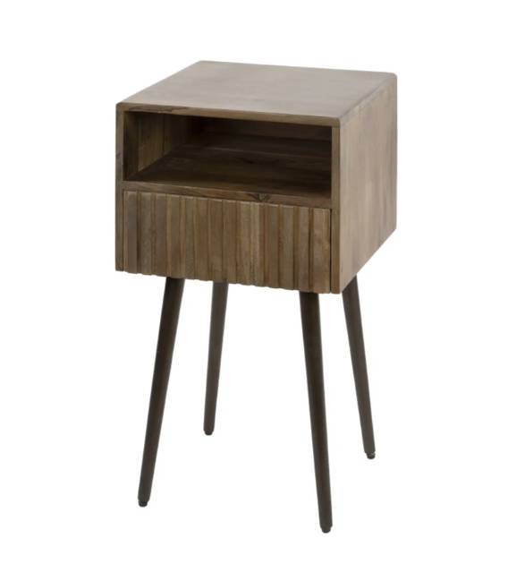 Naktinis staliukas CARVE 35x35 rudas