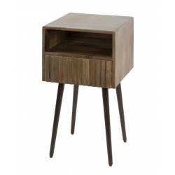 Naktinis staliukas CARVE 35x35 rudas