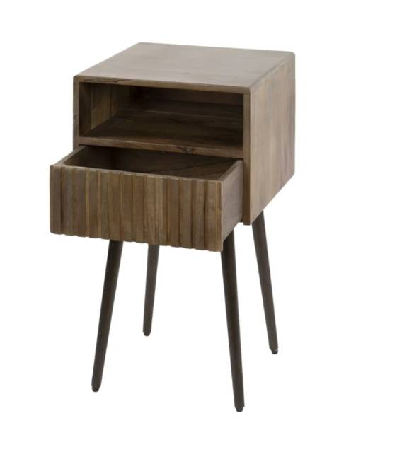 Naktinis staliukas CARVE 35x35 rudas