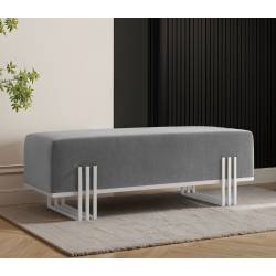 Suoliukas BOLU 35x80 pilkas/ baltos kojos