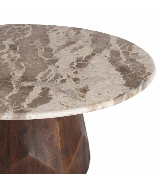 Kavos staliukas MARO Ø90 rudas