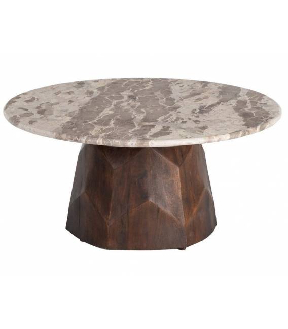 Kavos staliukas MARO Ø90 rudas