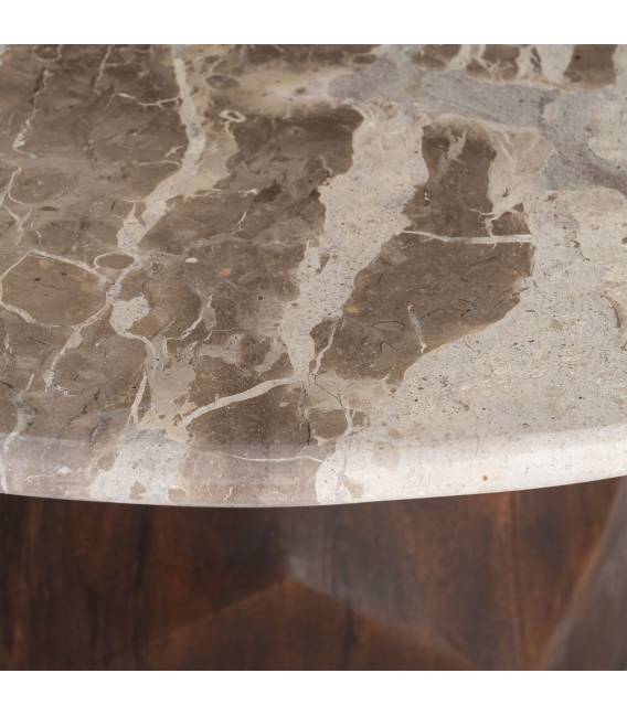 Kavos staliukas MARO Ø90 rudas