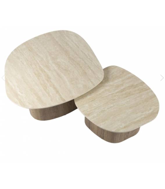 Kavos staliukų komplektas ROMA 79x85/ 56x57 rudas