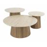 Kavos staliukų komplektas ROMEO Ø45/Ø60/Ø80 rusvas