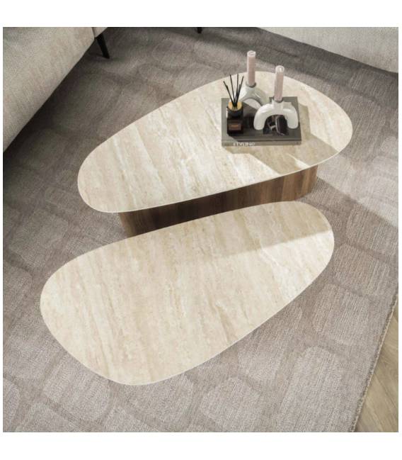 Kavos staliukų komplektas ROMANO 43x90/ 43x90 rusvas