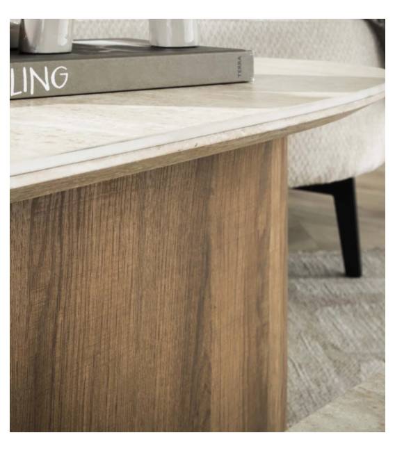 Kavos staliukų komplektas ROMANO 43x90/ 43x90 rusvas