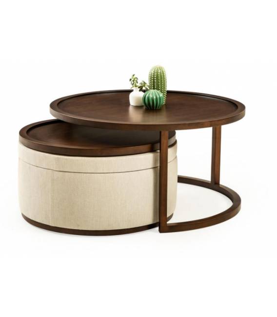 Kavos staliukas MARSIS Ø90 rudas