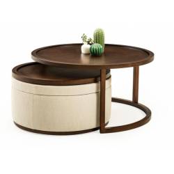 Kavos staliukas MARSIS Ø90 rudas