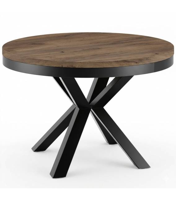 Išskleidžiamas stalas VIGUS Ø120(196) truffle brown