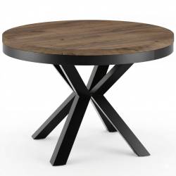 Išskleidžiamas stalas VIGUS Ø120(196) truffle brown
